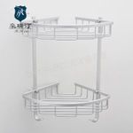 新款浴室三角籃、衛(wèi)浴雙層三角置物架 太空鋁置物架