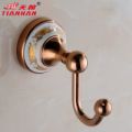 全銅歐式玫瑰金色衣鉤 衛生間衣帽鉤 廚衛五金掛件