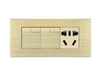 118-A4-024 二位單/雙控帶一位小五孔插座