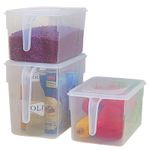 廚房儲物盒五谷收納箱冰箱保鮮盒帶手柄密封收納盒