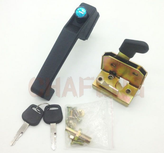 挖掘機 福田雷沃60 老款徐工60 XG60 駕駛室門鎖總成 鎖塊外拉手