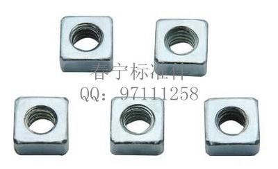 四方螺母Ｍ5正牙，反牙螺母對(duì)邊10厚度4，非標(biāo)四方螺母，冷鐓四方