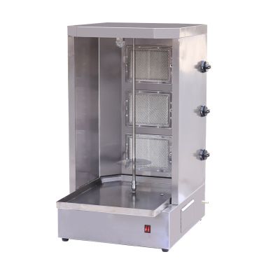 商用土耳其烤肉機(jī)燃?xì)獍臀髯詣有D(zhuǎn)無煙烤肉爐拌飯肉夾饃機(jī)器