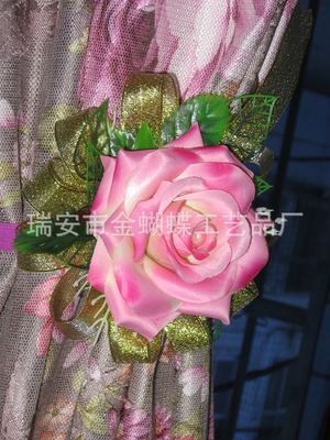 窗簾飾品 婚慶小禮品 仿真玫瑰花芳香窗簾扣