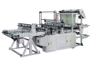 雙層塑料制袋機,雙層背心袋平口袋制袋機,熱封