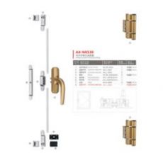 鋁合金內、外平開兩點鎖