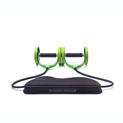 雙輪拉力器 多功能拉力器瑜伽拉力繩健腹輪塑健身健腹器