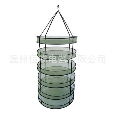 6層環(huán)形可折疊重型懸掛式晾曬網(wǎng)，可折疊網(wǎng)狀水耕干燥晾曬網(wǎng)水培