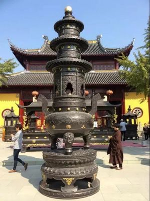 生鐵鑄造寺廟燒紙爐 大型鑄鐵焚經(jīng)爐 寶鼎香爐