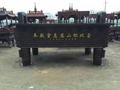 四方鼎，長(zhǎng)方形銅香爐鼎，佛教仿古香爐