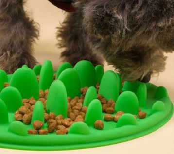 叢林寵物慢食碗 防滑硅膠 阻食防噎促消化 橢圓形硅膠狗狗碗