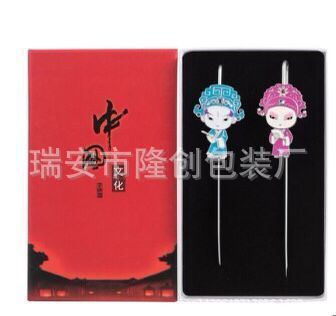 中國文化包裝盒 包裝盒金屬書簽 京劇臉譜書簽單只裝