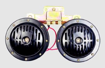 超響防水鳴笛高低音喇叭改裝摩托車通用