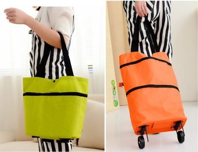 超市購物車帶輪子包便攜可折疊生活用品旅行袋老人手拉買菜包