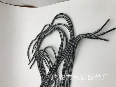 0.35圓編織雙色棉芯鞋帶服飾配件運動布靴子