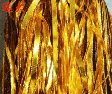 金銀絲8股空心繩織帶 金扁繩 包裝金蔥帶
