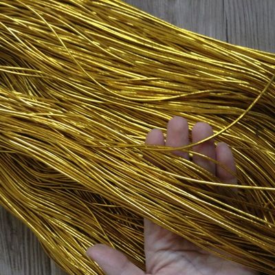 織帶金線彈力繩1.5mm國產金色假發橡筋松緊帶彈力繩 圣誕禮品