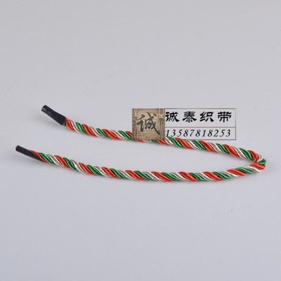 三股扭繩 禮品袋繩子 ,禮盒繩 手提袋繩子 三色疊加