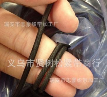 4MM圓粗橡皮筋進(jìn)口多芯超彈松緊帶松緊繩吊牌繩帶綁繩
