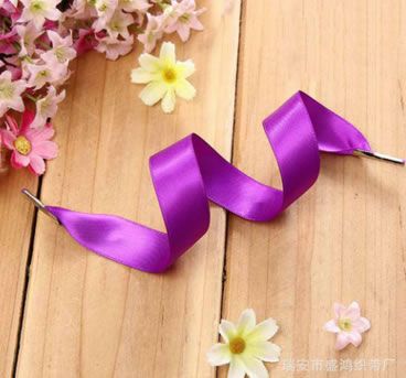 鞋帶 小白鞋大蝴蝶結絲綢緞 扁平加寬韓版百搭diy男女織帶