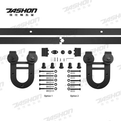 馬蹄形谷倉門吊軌軌道美式碳鋼谷倉門五金吊軌滑輪全套