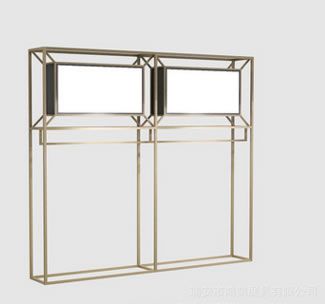 家具書架懸掛架展示架落地式鐵藝高架高柜實(shí)木正側(cè)掛衣服貨架