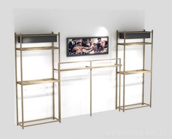 家具書架懸掛架展示架落地式鐵藝高架高柜實木正側掛衣服貨架