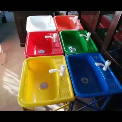 彩色洗手盆套裝塑料洗手盆工地簡單 洗手池洗臉池