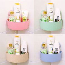 吸盤(pán)浴室置物架衛(wèi)生間置物架衛(wèi)浴收納架壁掛強(qiáng)力吸壁式廁所三角架