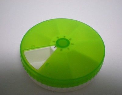 旋轉(zhuǎn)7格園藥盒 1周藥盒 禮品藥盒