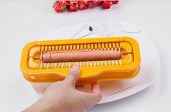 熱狗切片器 香腸切割器切火腿腸輔助器創(chuàng)意廚房小工具