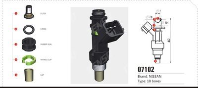 日產(chǎn)尼桑 噴油嘴 修理包 小濾網(wǎng) O型圈 墊圈 塑料帽 油軌卡