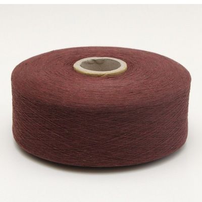 4~8支紫紅色再生棉紗線，大紅紫滌棉