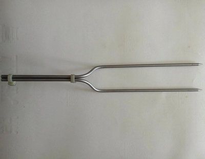 BBQ木柄燒烤叉 多功能電鍍烤叉 不銹鋼燒烤圓釬