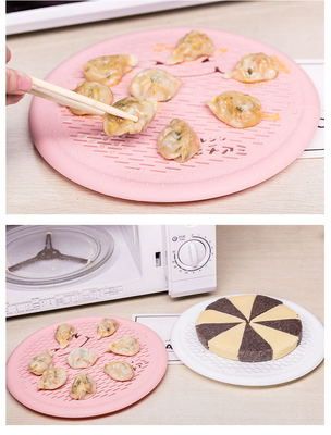 笑臉蒸籠 圓形微波爐蒸籠 折疊蒸籠墊 瀝水墊 餐盤 多功能盤