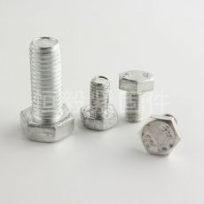 鍍鋅外六角螺栓4.8級(jí)鍍鋅六角頭螺絲釘對敲螺栓M5*10—60