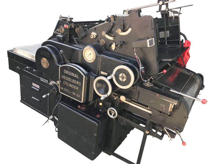 585型全自動海德堡圓壓平模切機、沖不干膠機