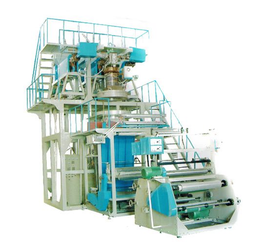 SJ-45x3、50x3型 三層聚丙烯（PP）、低密度聚乙烯（LDPE）、線形低密度聚乙烯（LLDPE）吹膜機組