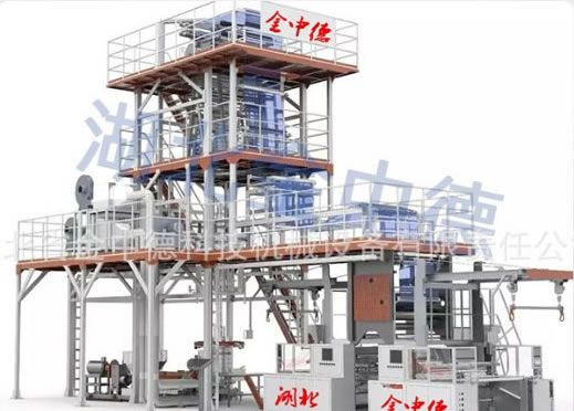 三層共擠上旋轉膜泡內冷吹膜機 熱收縮膜地膜大棚膜吹膜機組