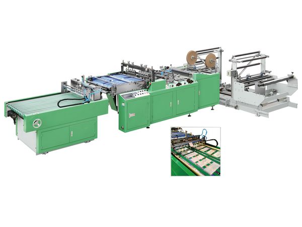 DRQ-D 智能高速雙折雙通道熱切邊封制袋機組