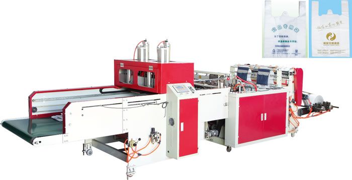 全自動高速熱封熱切制袋機