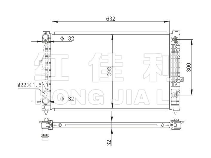 HL-AD002 汽車(chē)散熱器 斯柯達(dá)(進(jìn)口), 大眾(進(jìn)口), 奧迪(進(jìn)口)